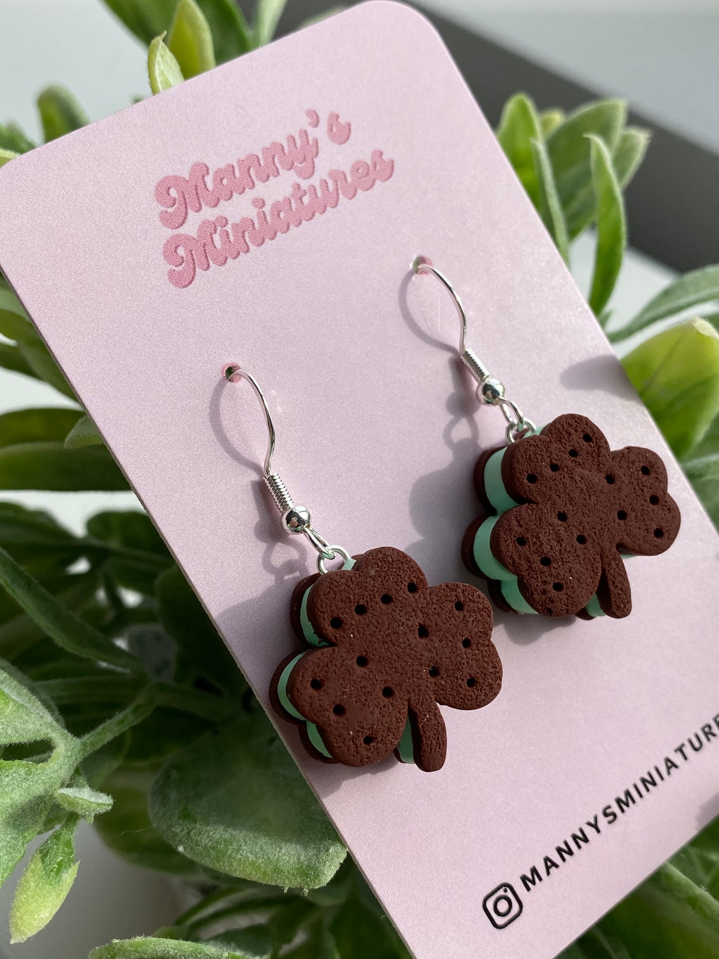 Shamrock mint ice cream sandwich