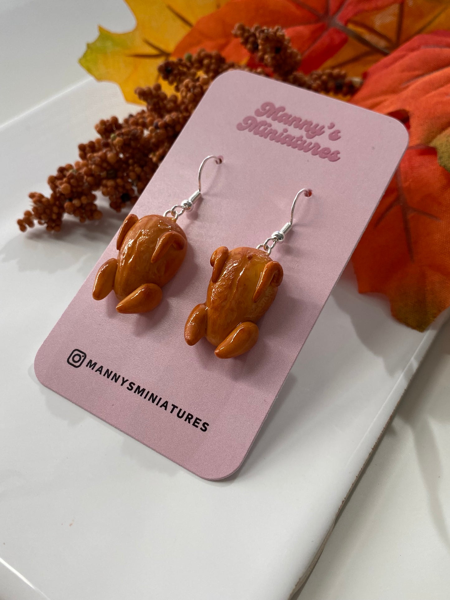 Thanksgiving turkey earrings