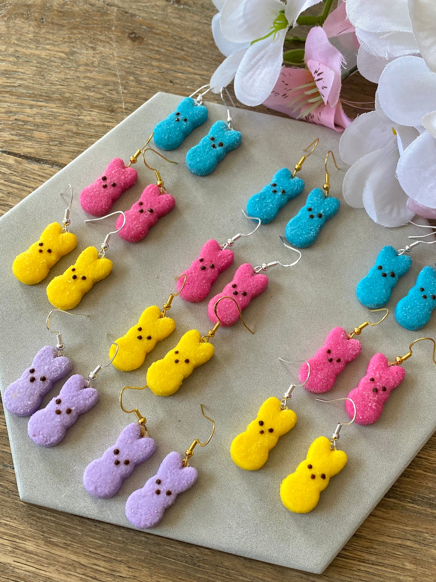 Bunny peeps earrings