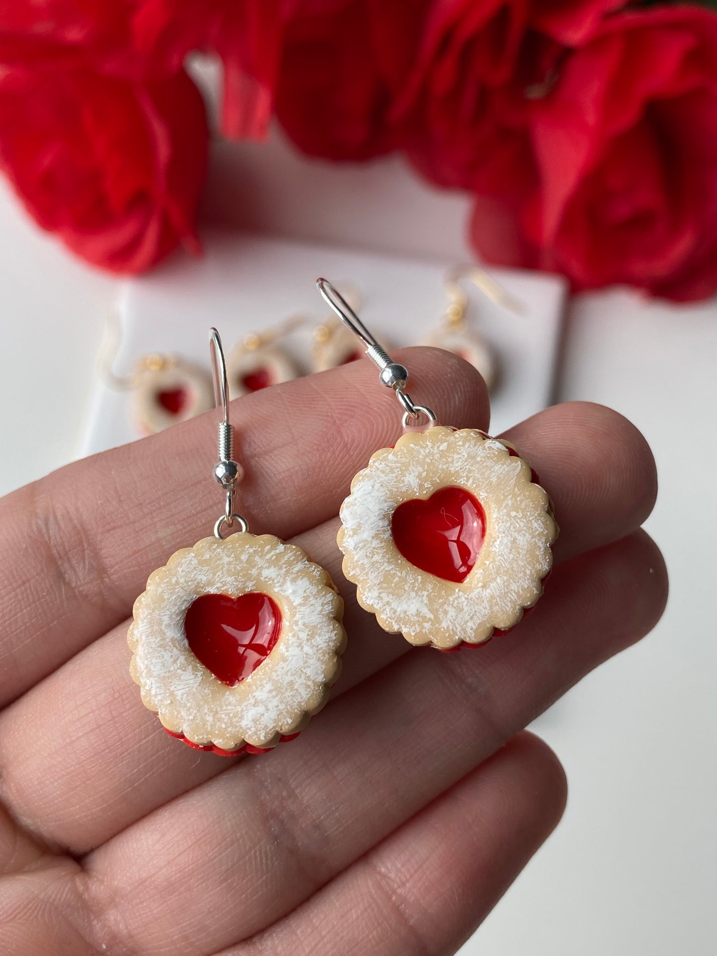 Heart Linzer cookies
