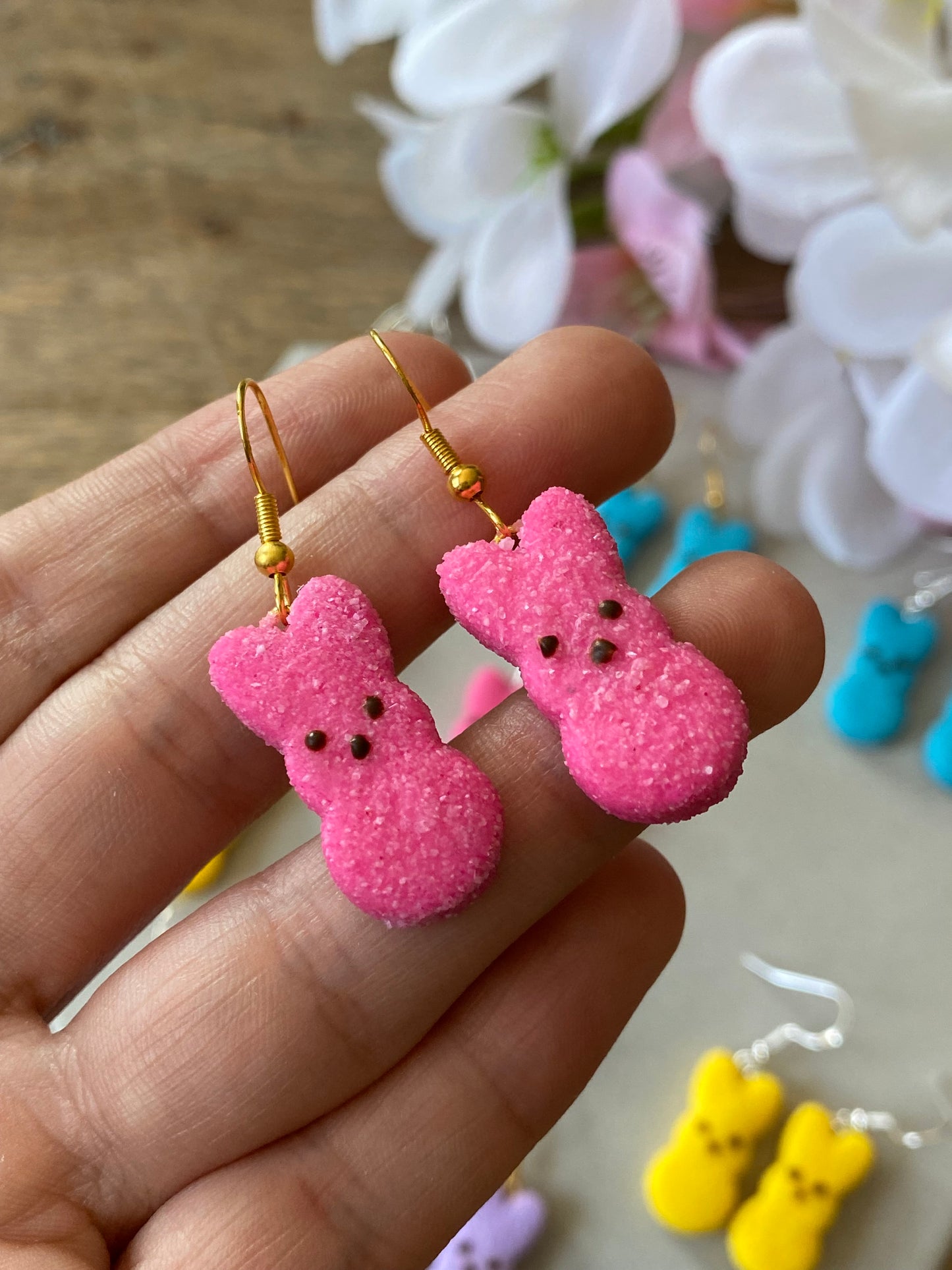 Bunny peeps earrings