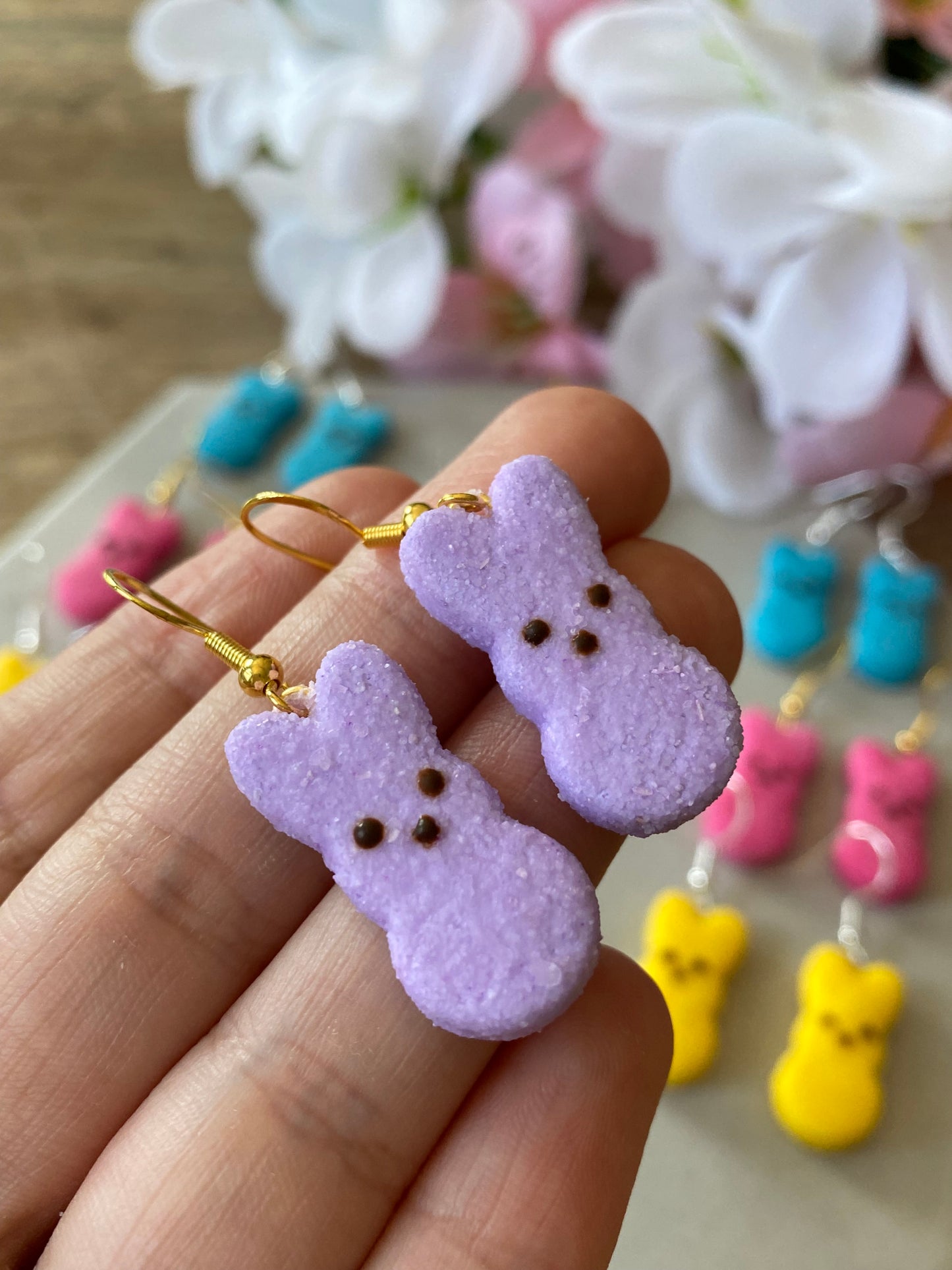 Bunny peeps earrings