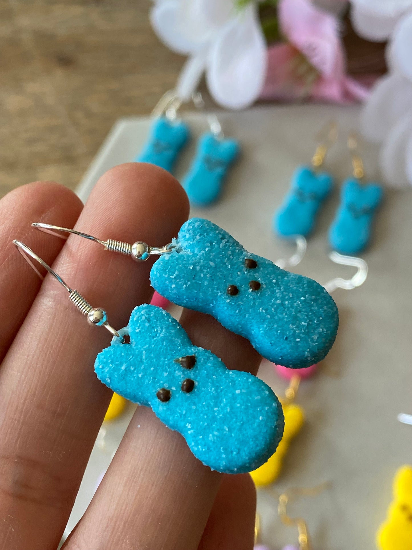 Bunny peeps earrings