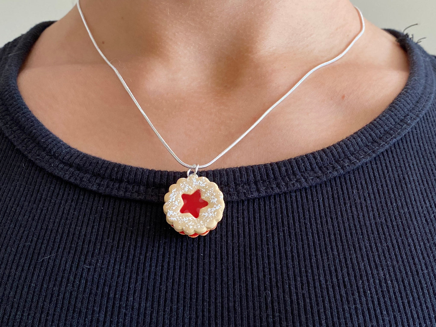 Linzer Cookie Necklace