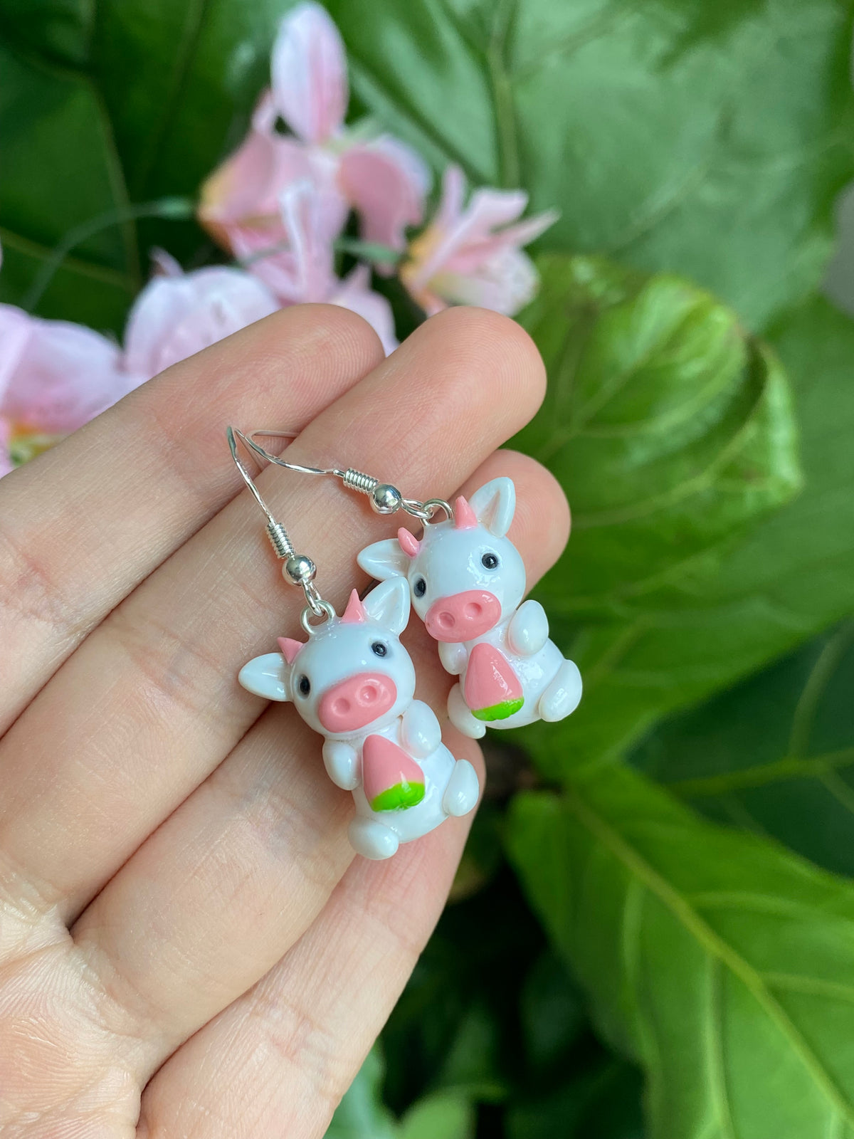 Strawberry Cow Earrings