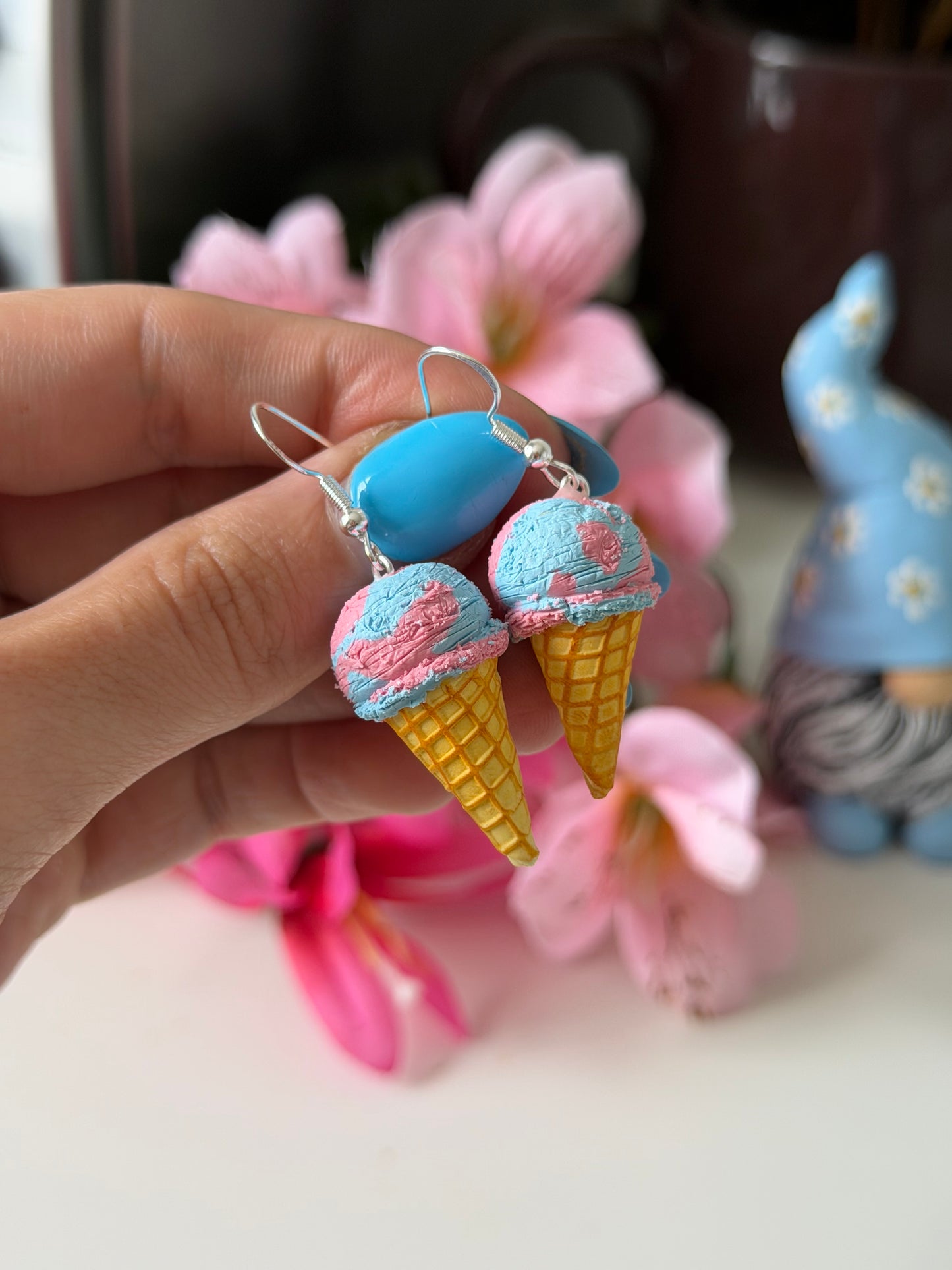 Ice cream cone earrings