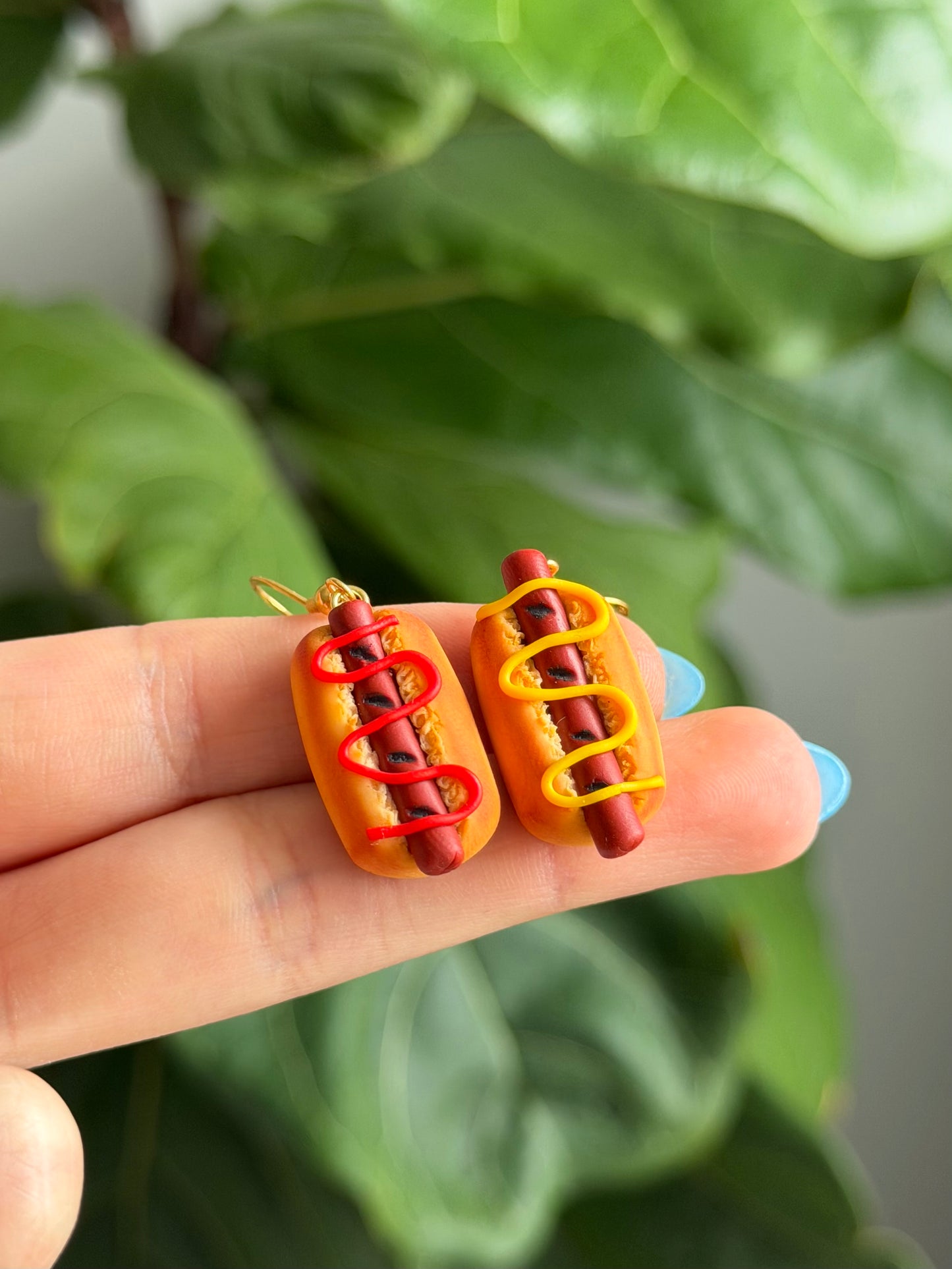 Hotdog earrings