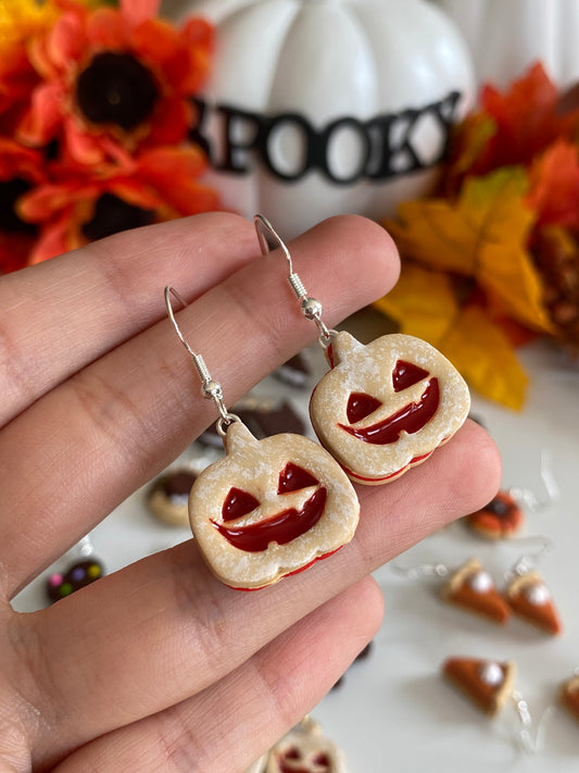 Halloween linzer cookies