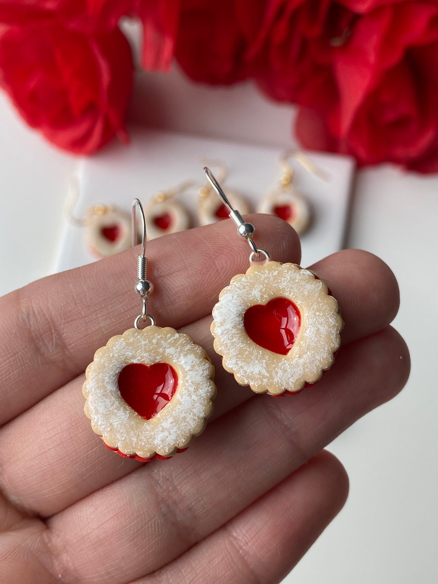 Heart Linzer cookies