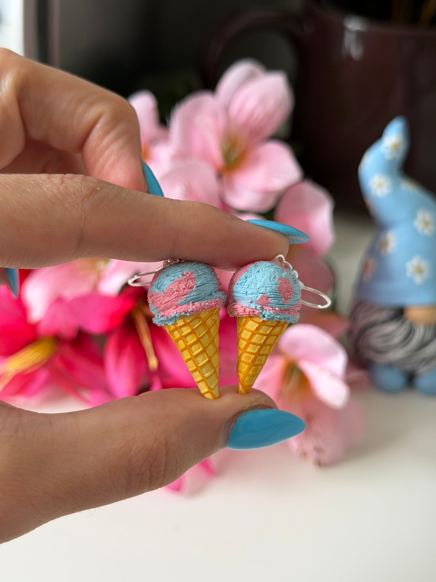 Ice cream cone earrings