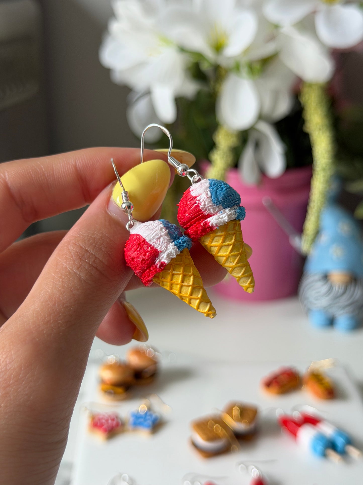 4th of July earrings