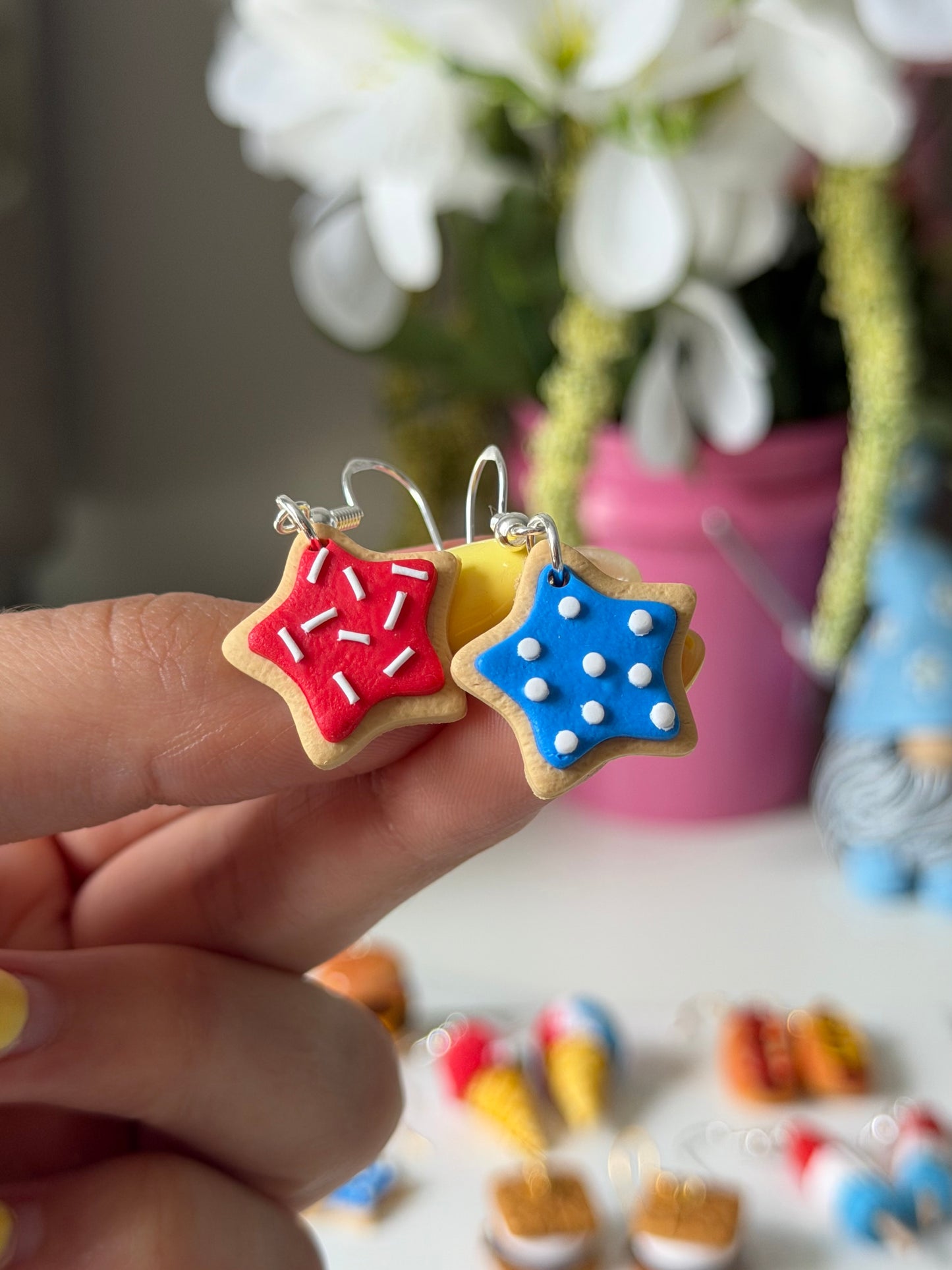 4th of July earrings