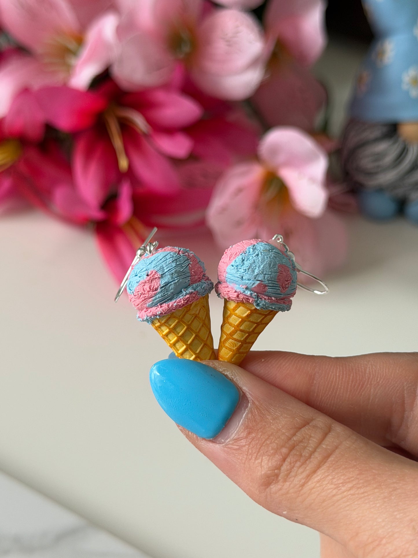 Ice cream cone earrings