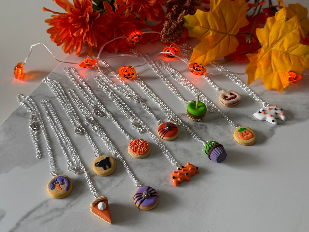 Ghost cookie necklace