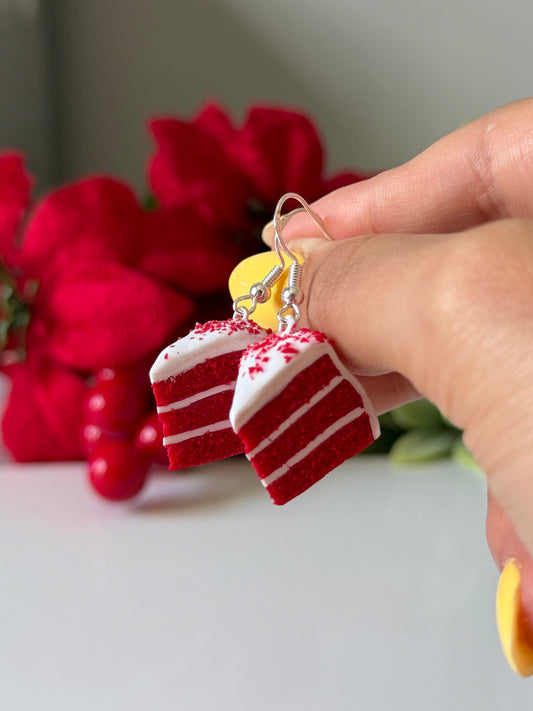 red velvet cake earrings