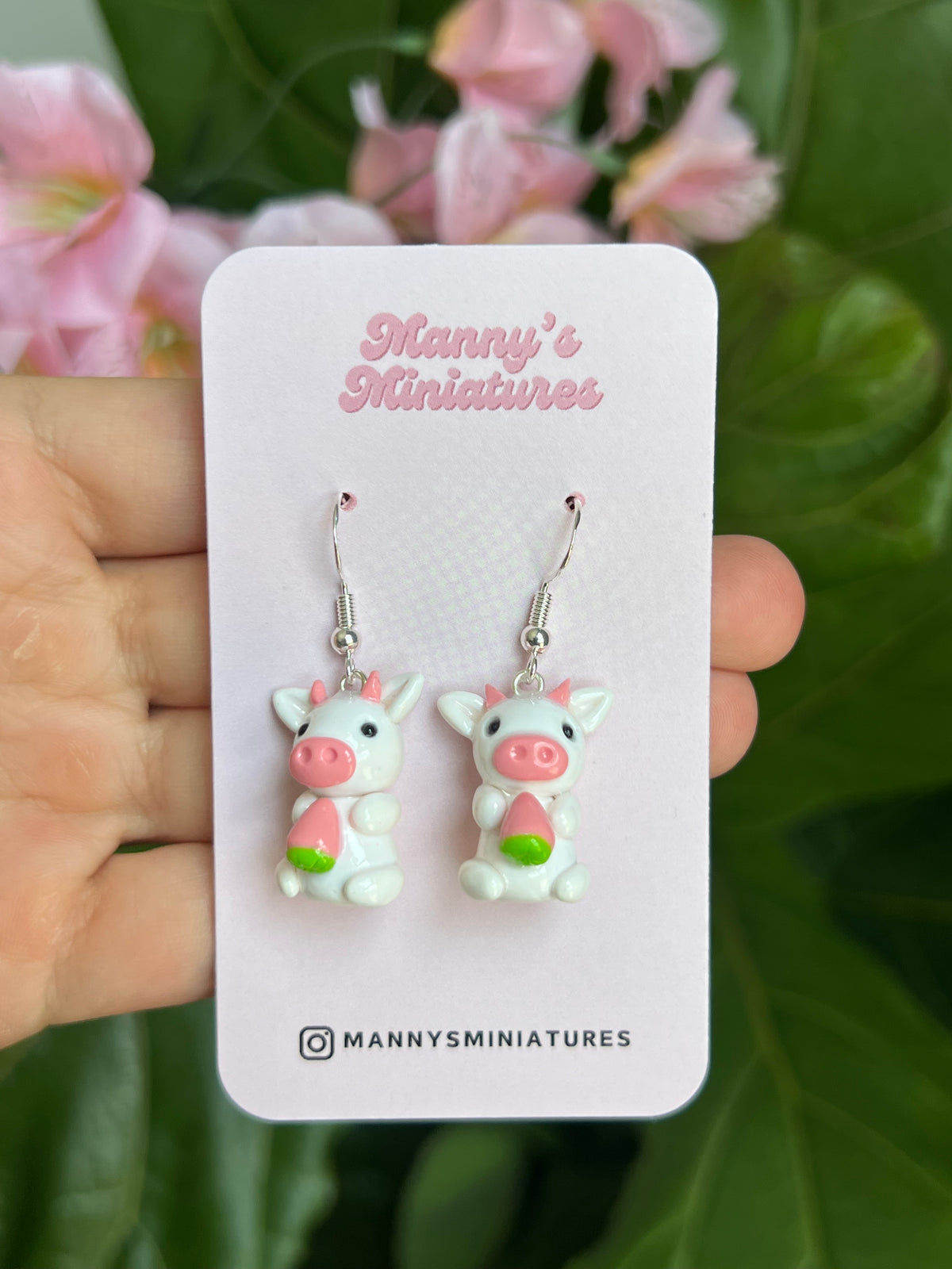 Strawberry Cow Earrings