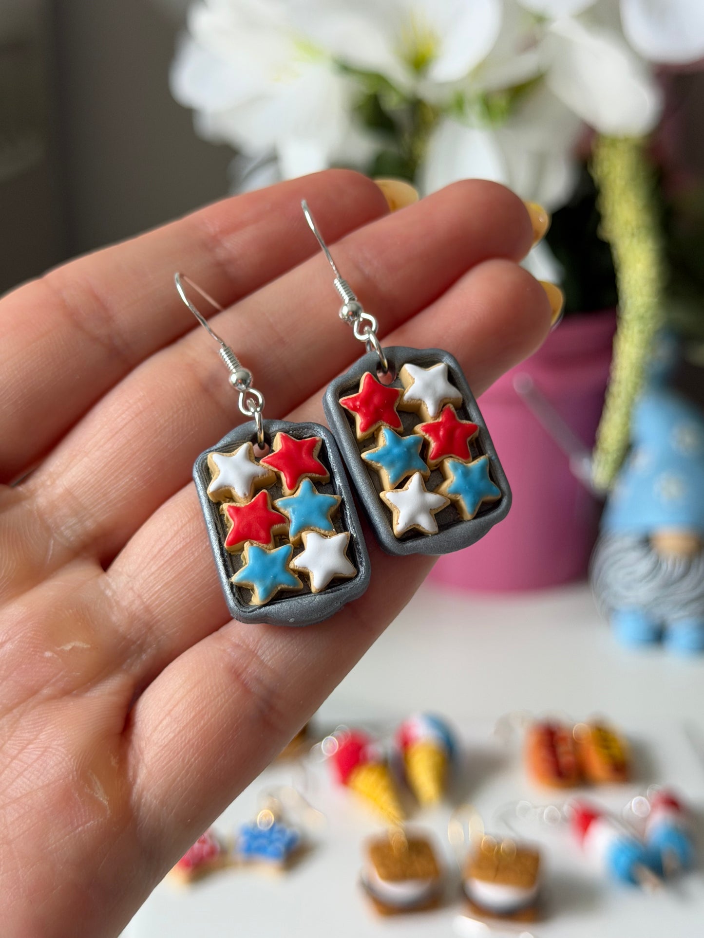 4th of July earrings