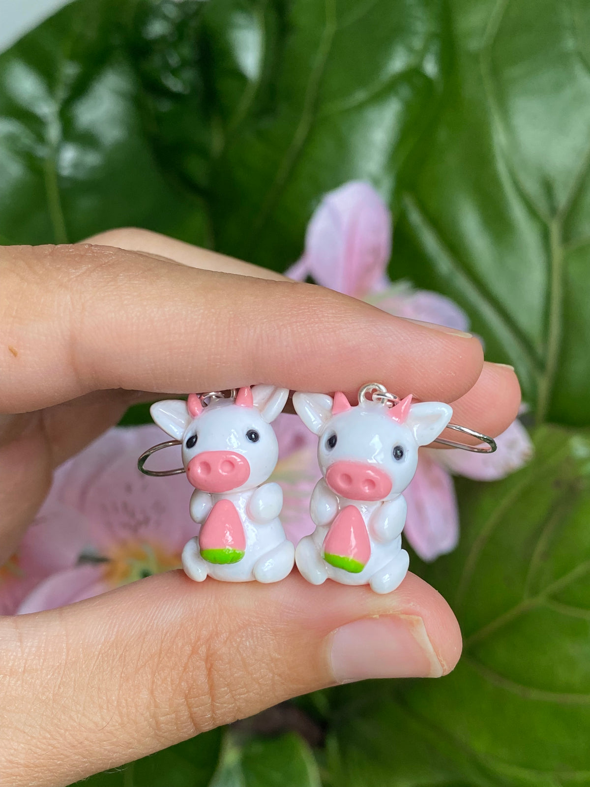 Strawberry Cow Earrings