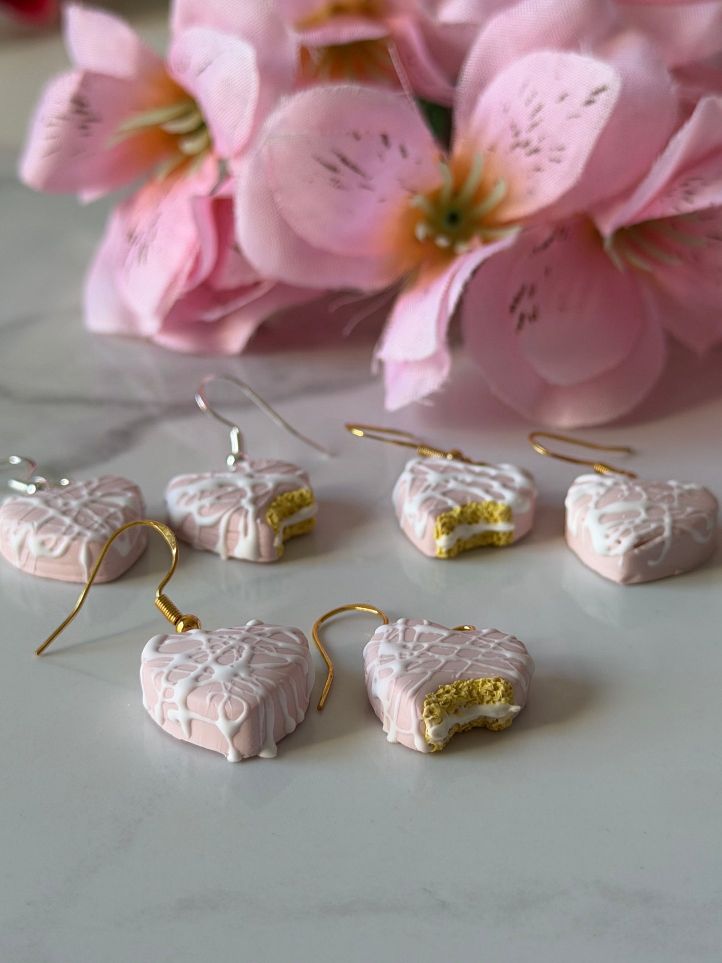 Valentine’s cakes earrings