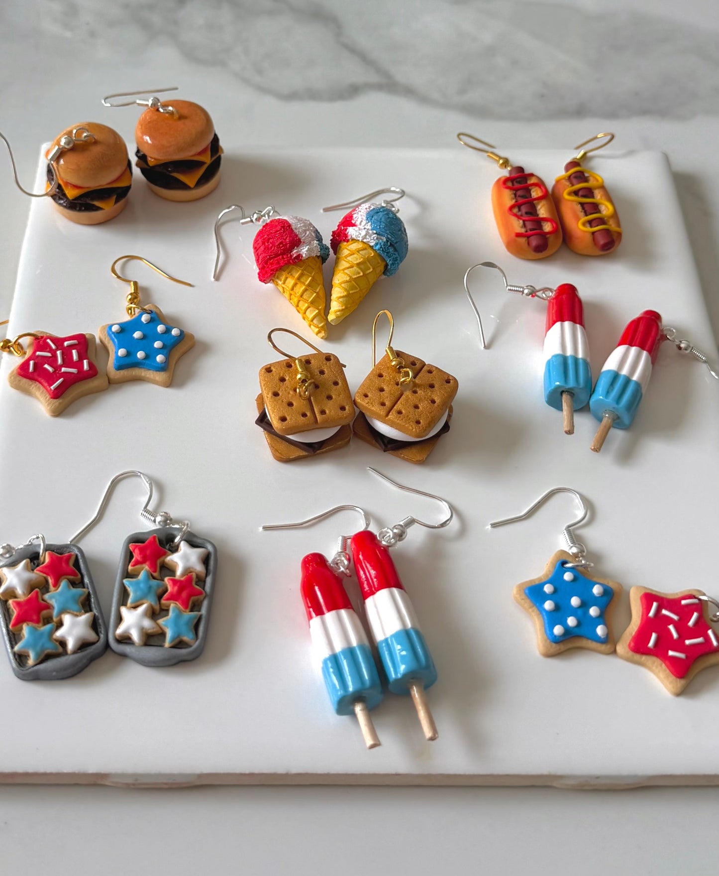 4th of July earrings