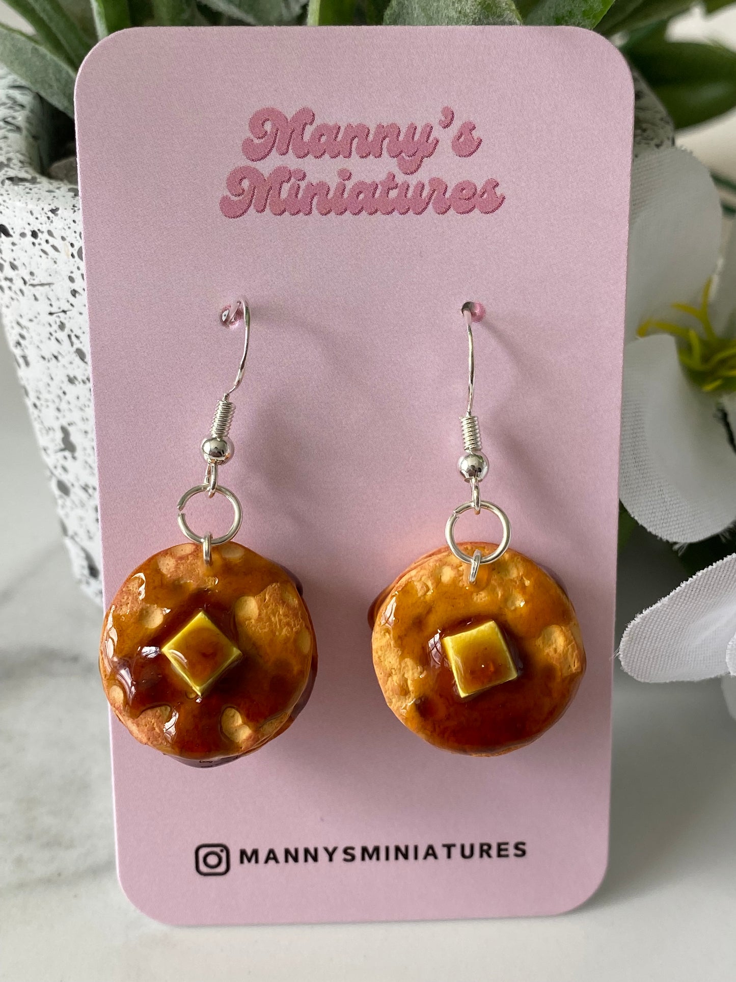 Pancake stack earrings