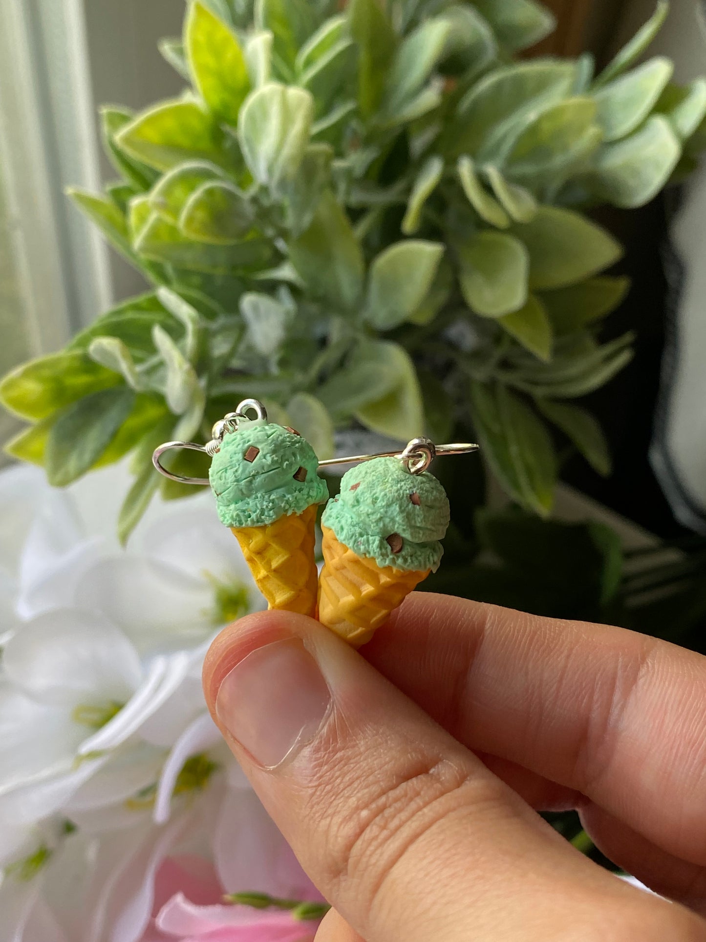 Ice cream cone earrings