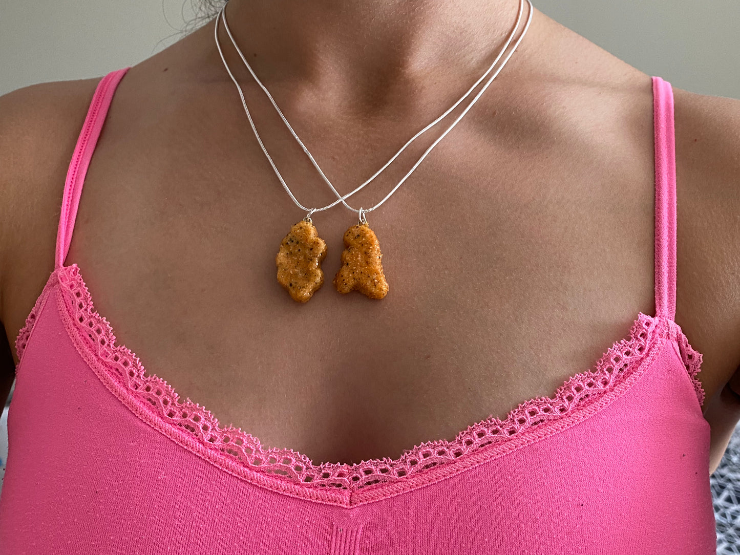 Shein chicken nugget top necklace