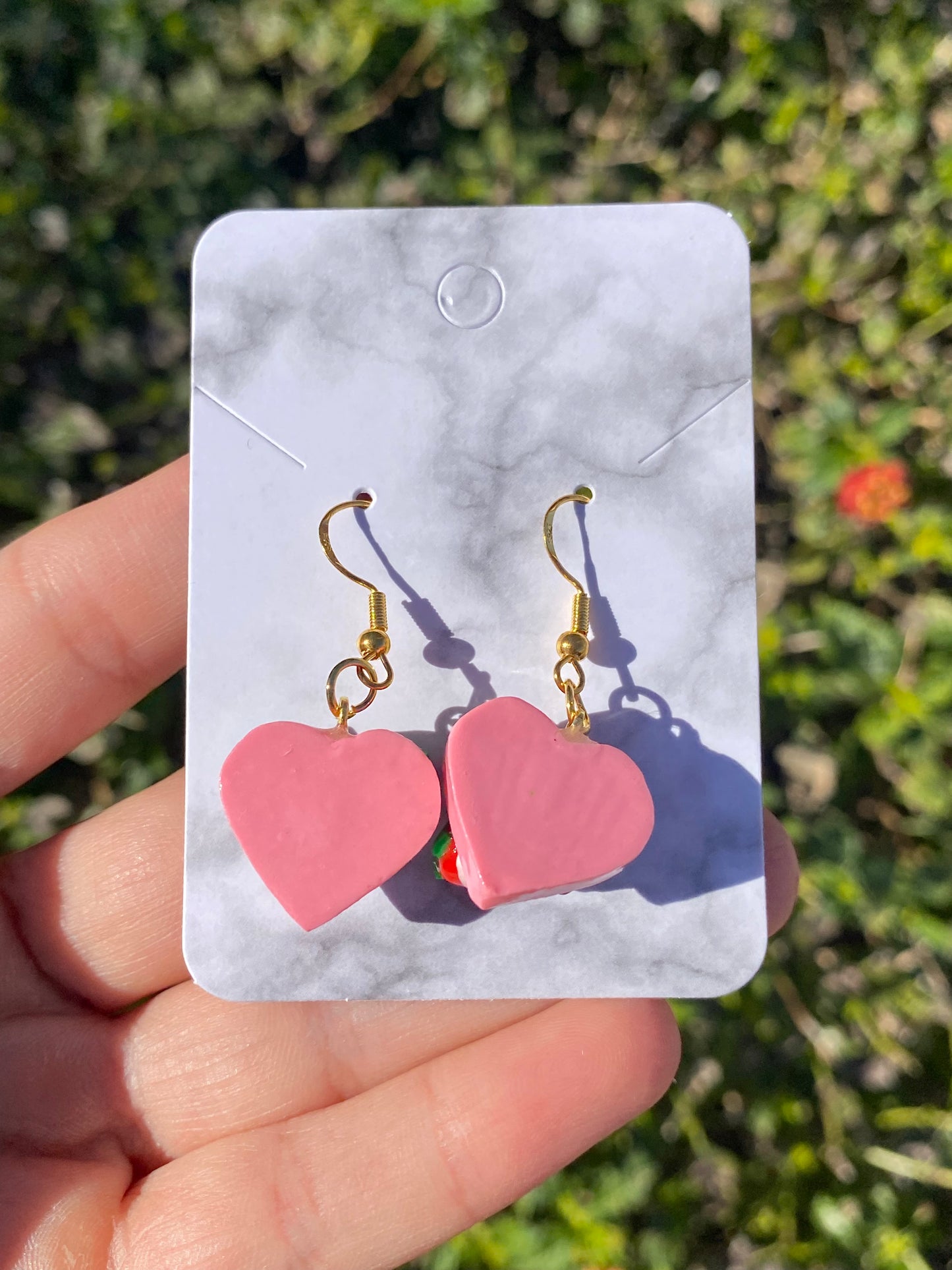 Chocolate covered strawberries earrings